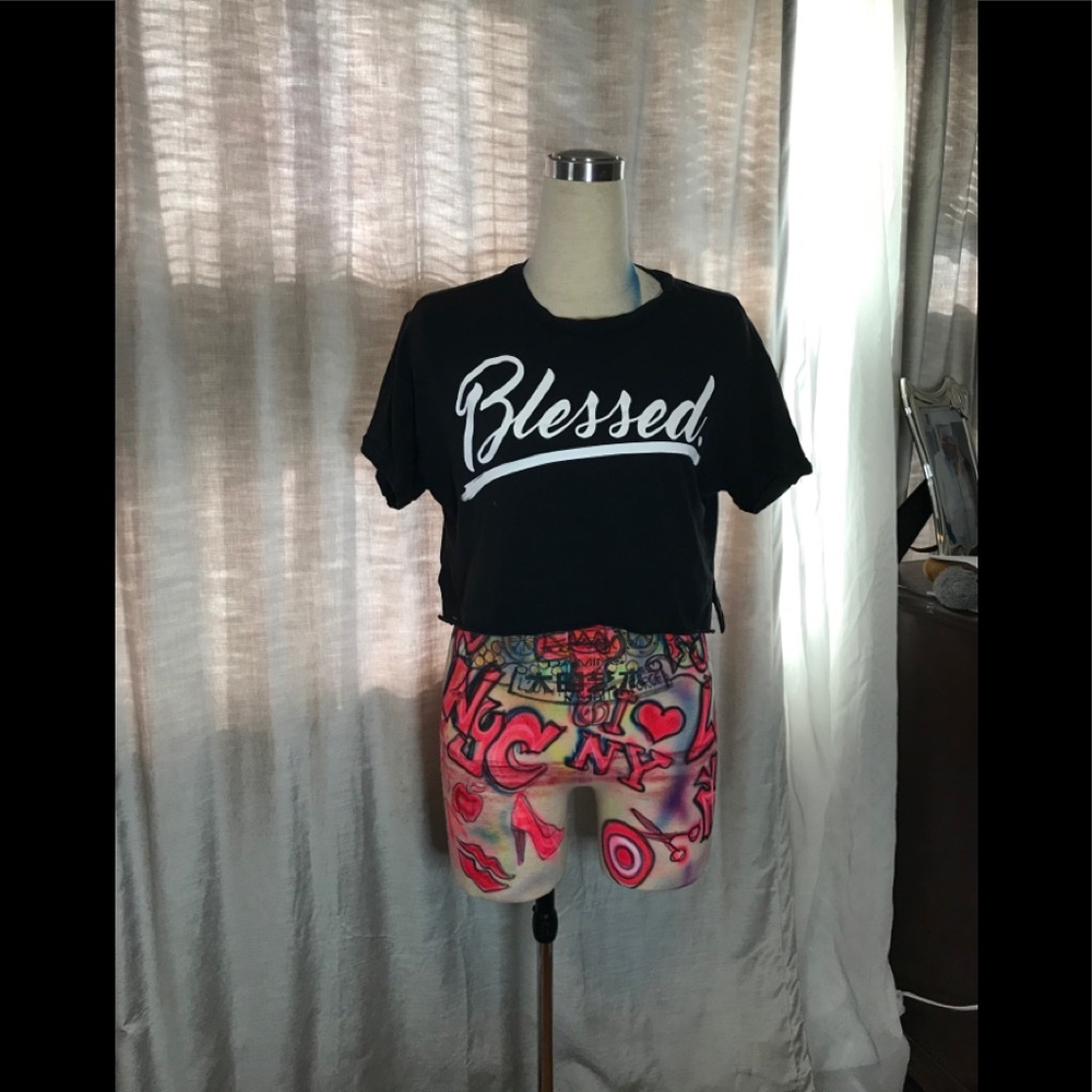 Black Cropped T-Shirt